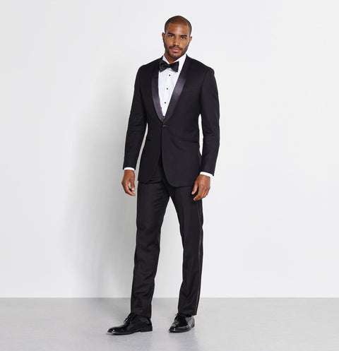 Shawl Collar Tuxedo Home Try-On