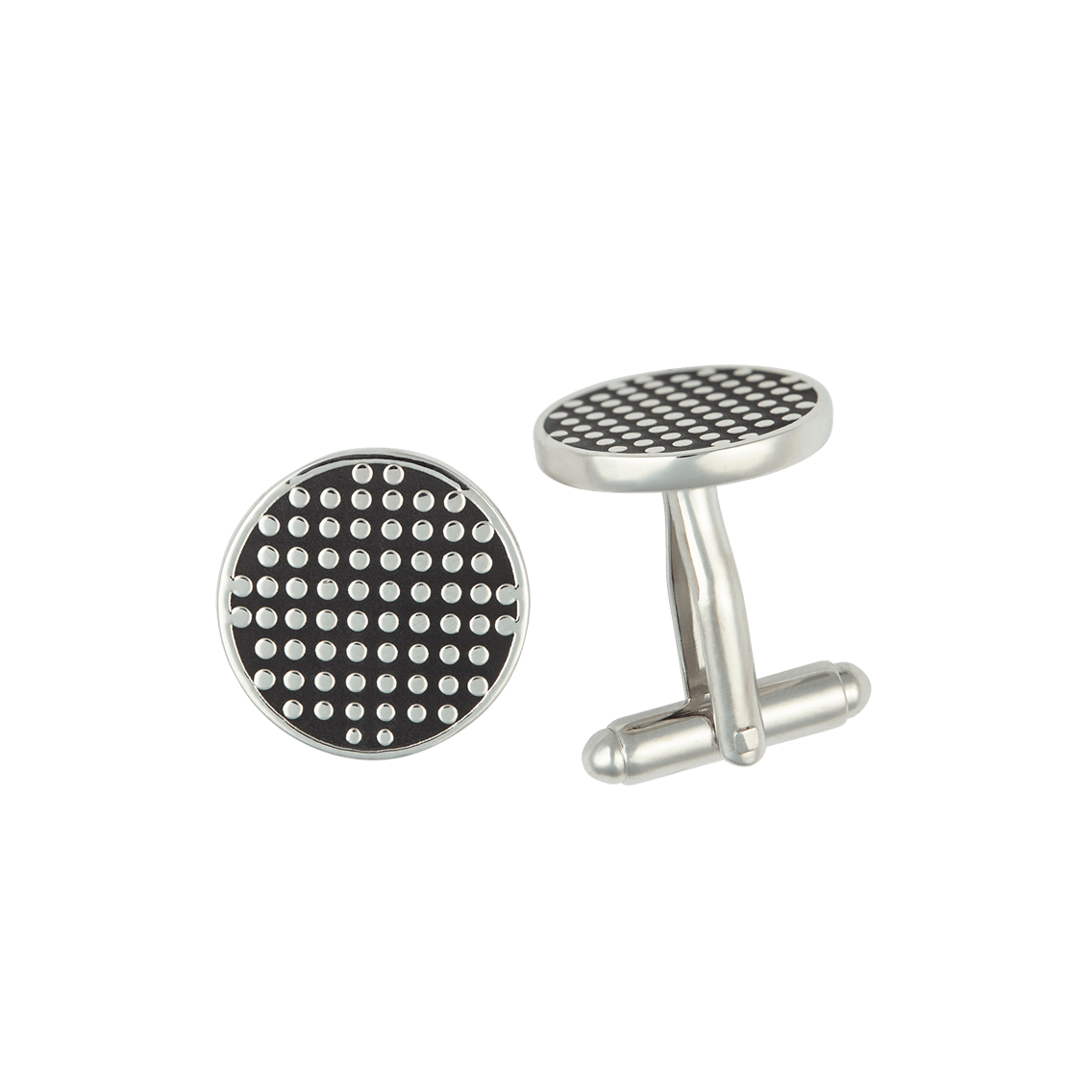 Silver Dots Cufflinks - The Black Tux