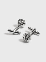 Silver Knot Cufflinks - The Black Tux
