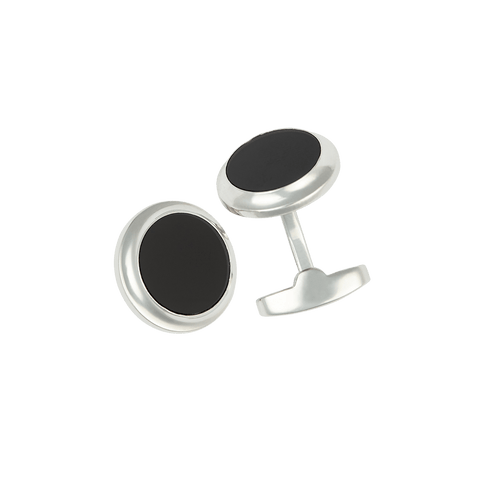 Silver Onyx Cufflinks