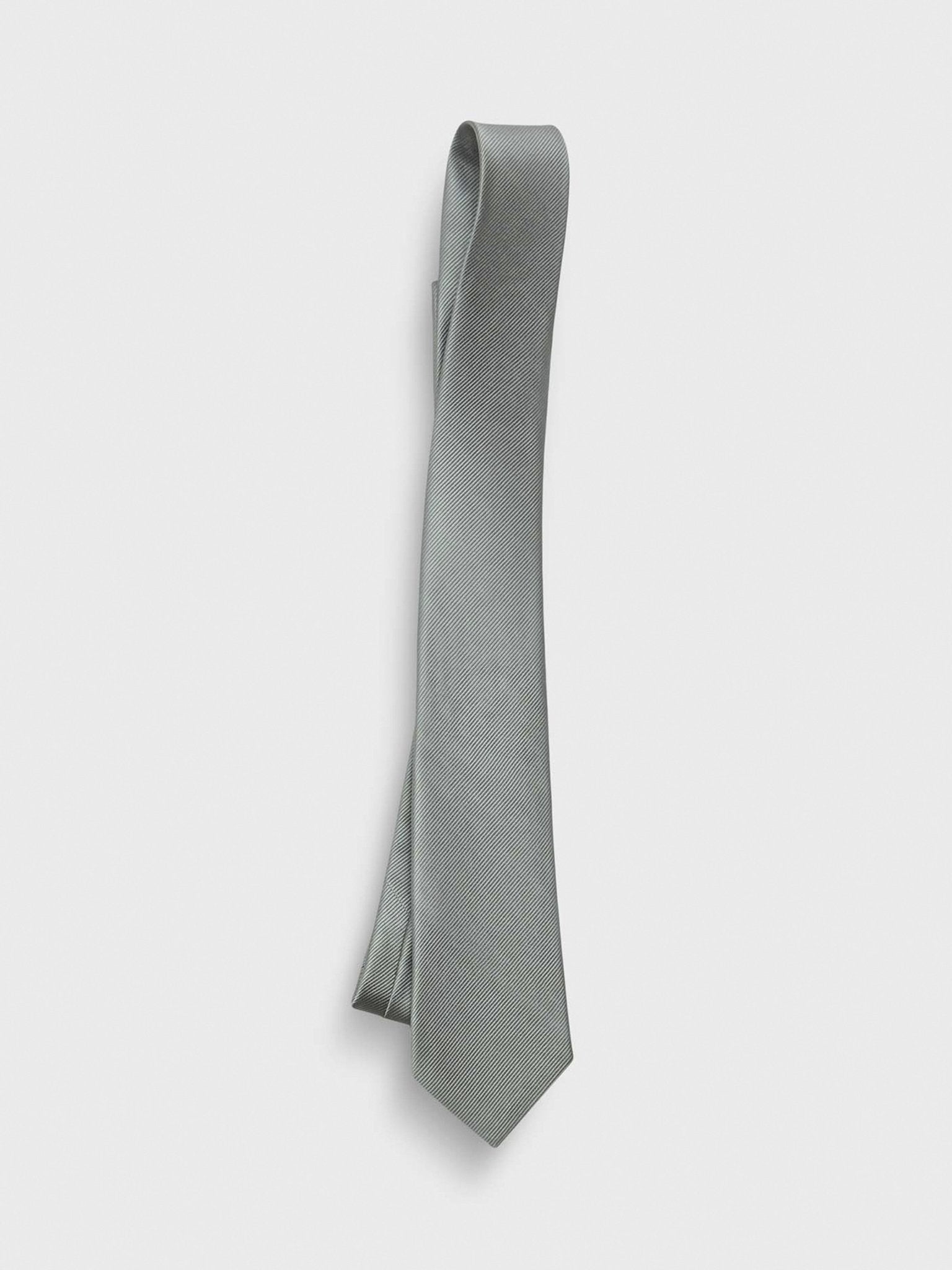 Silver Sage Silk Necktie - The Black Tux
