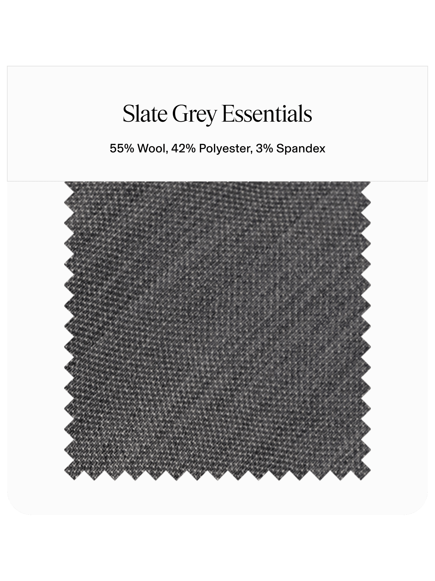 Slate Grey Essentials Swatch - The Black Tux