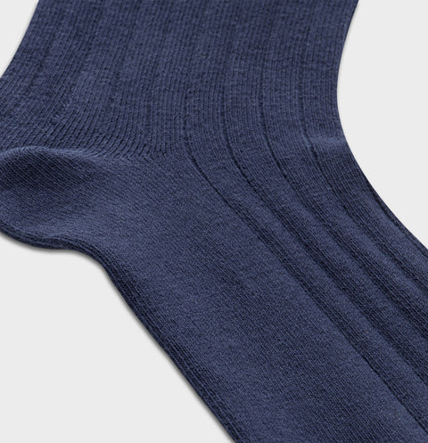 Solid Blue Dress Sock