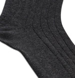 Solid Charcoal Dress Sock - The Black Tux