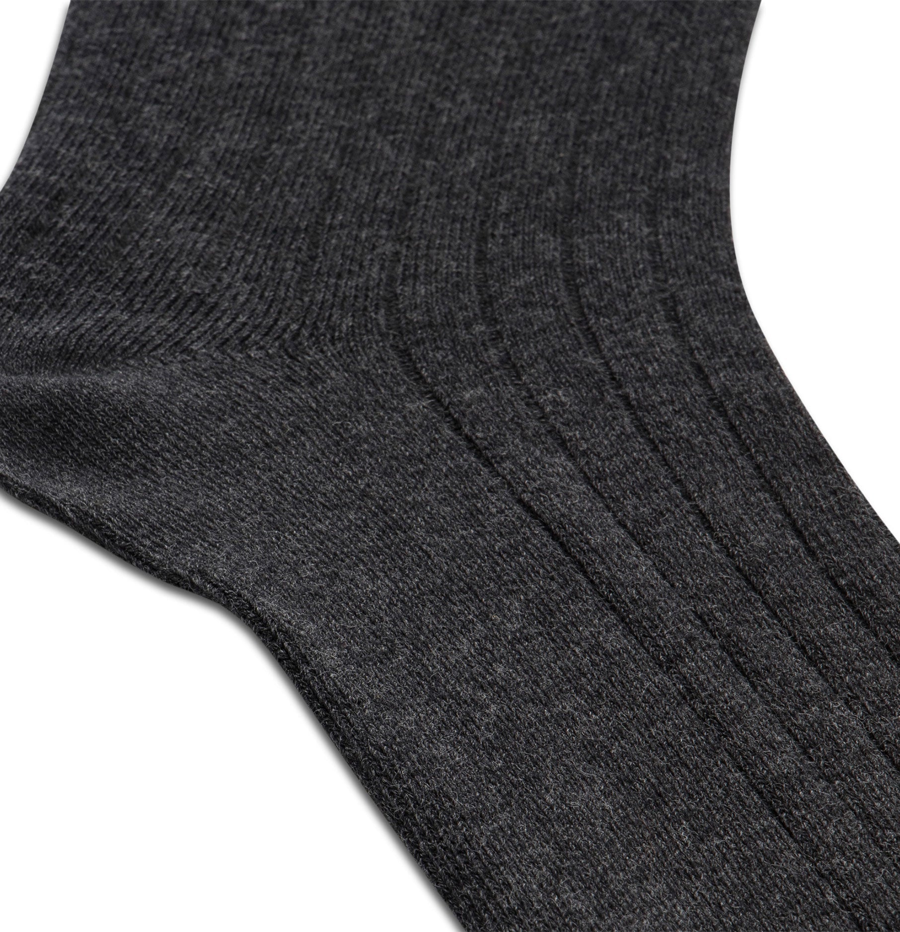 Solid Charcoal Dress Sock - The Black Tux