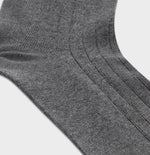The Black Tux Solid Dress Sock In Grey | Cotton/Elastane The Black Tux Solid Dress Sock In Grey | Cotton/Elastane