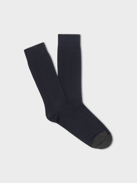 Solid Navy Dress Sock