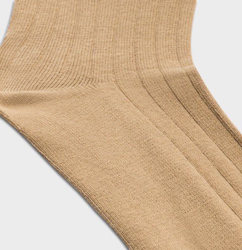 The Black Tux Solid Tan Dress Sock In Beige/Brown | Cotton/Elastane The Black Tux Solid Tan Dress Sock In Beige/Brown | Cotton/Elastane