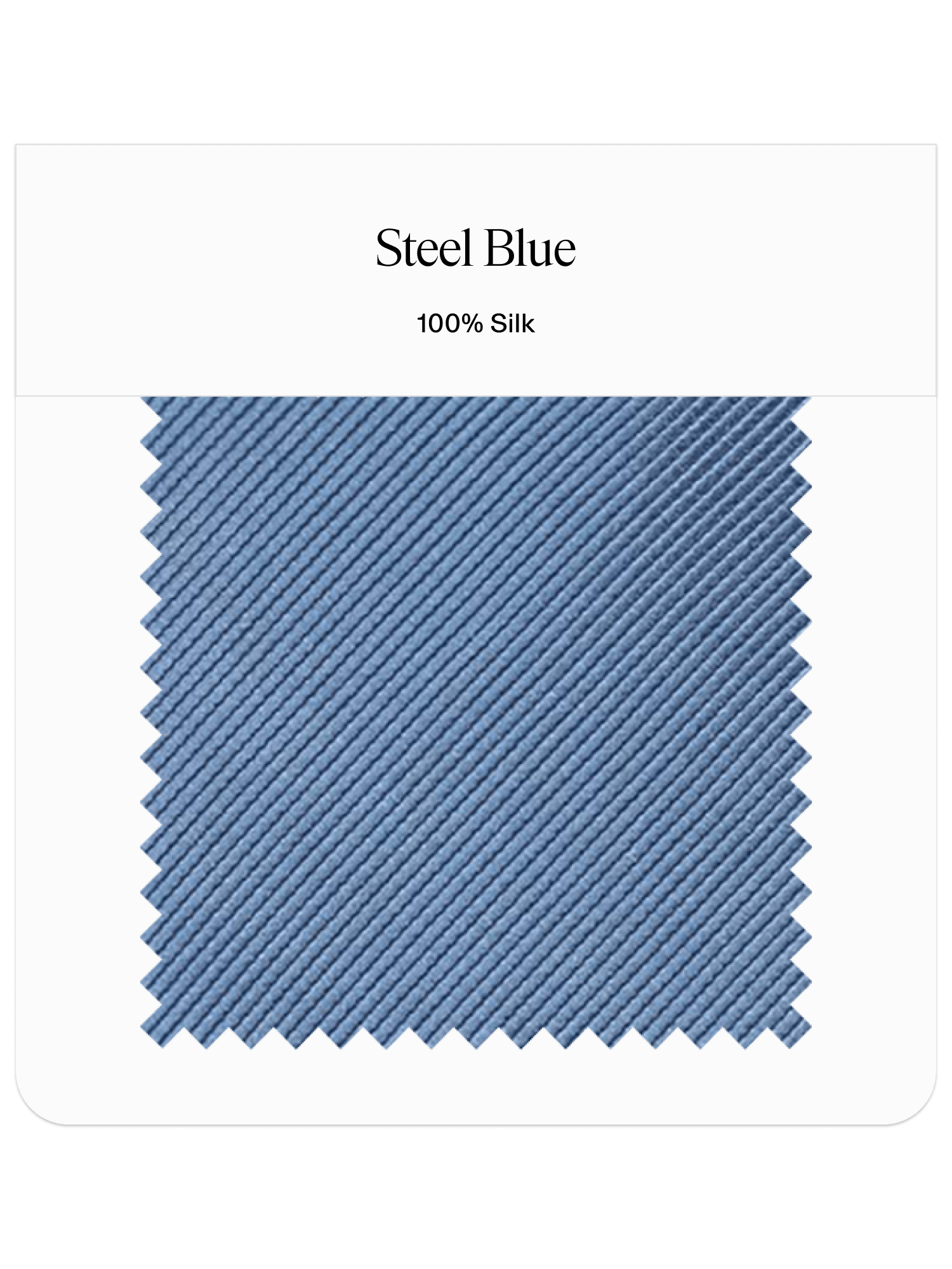 Steel Blue Neckwear Swatch - The Black Tux