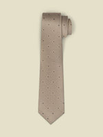 Taupe Dot Necktie - The Black Tux