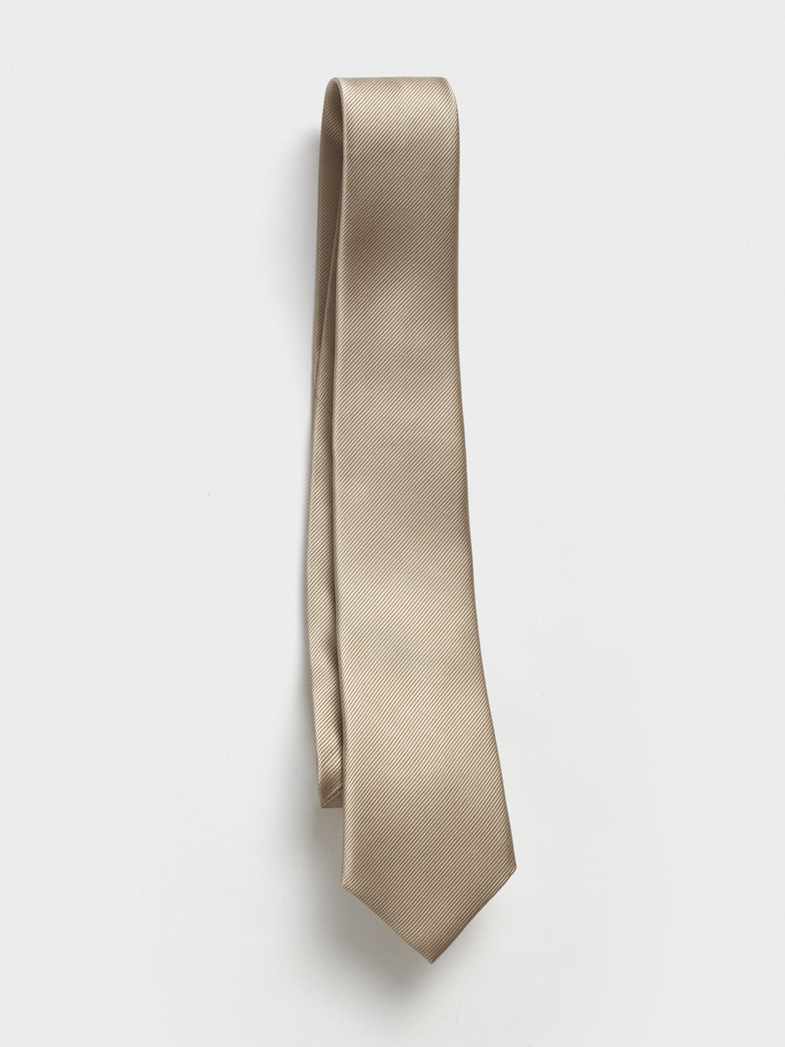 Taupe Silk Necktie - The Black Tux