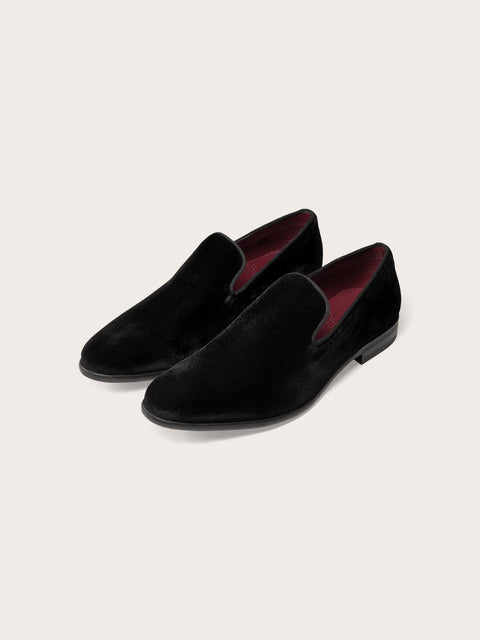 The Black Tux Velvet Slip-On Shoes In Black | Size: 6 The Black Tux Velvet Slip-On Shoes In Black | Size: 6