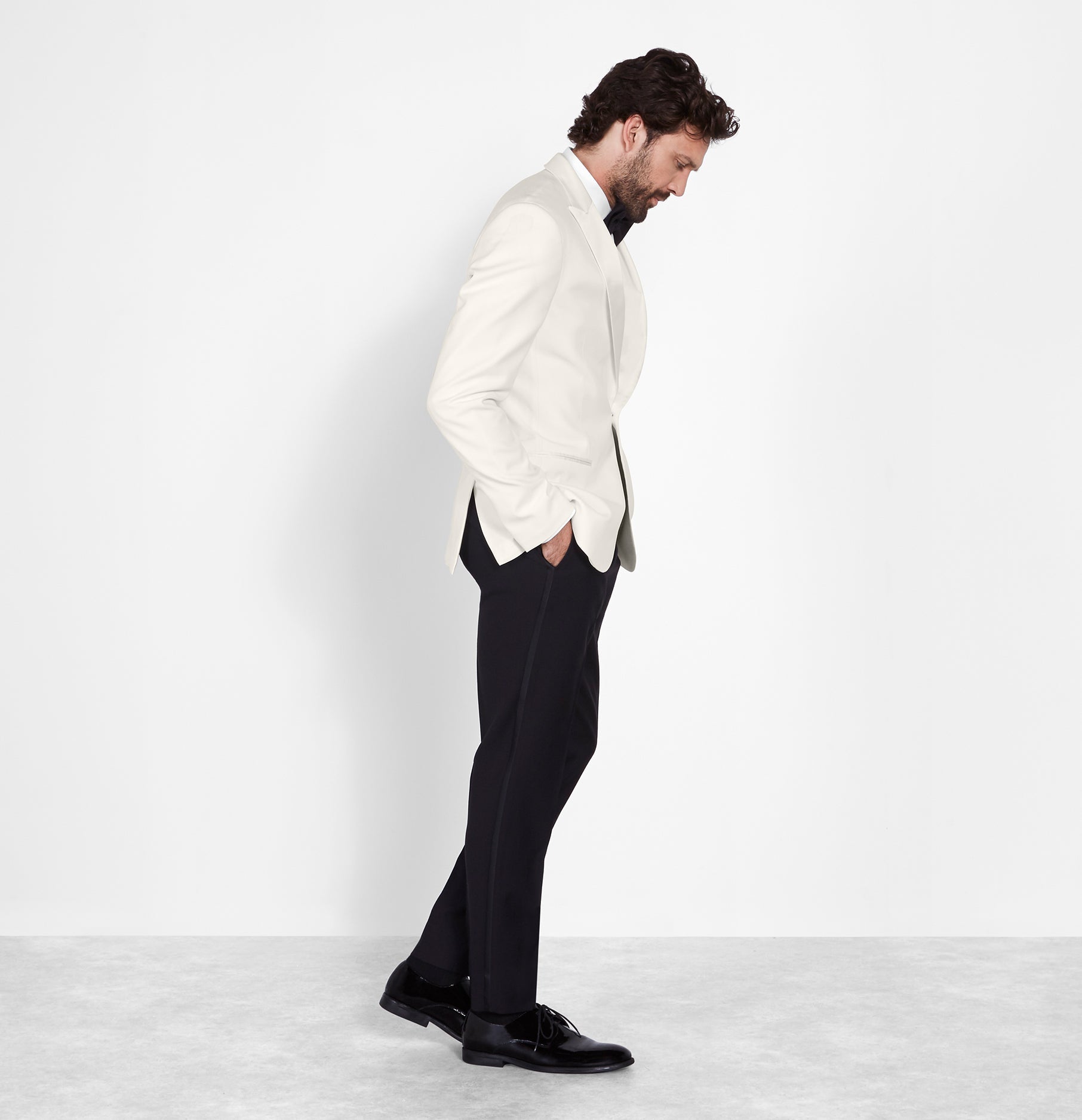 White Dinner Jacket Tuxedo - The Black Tux