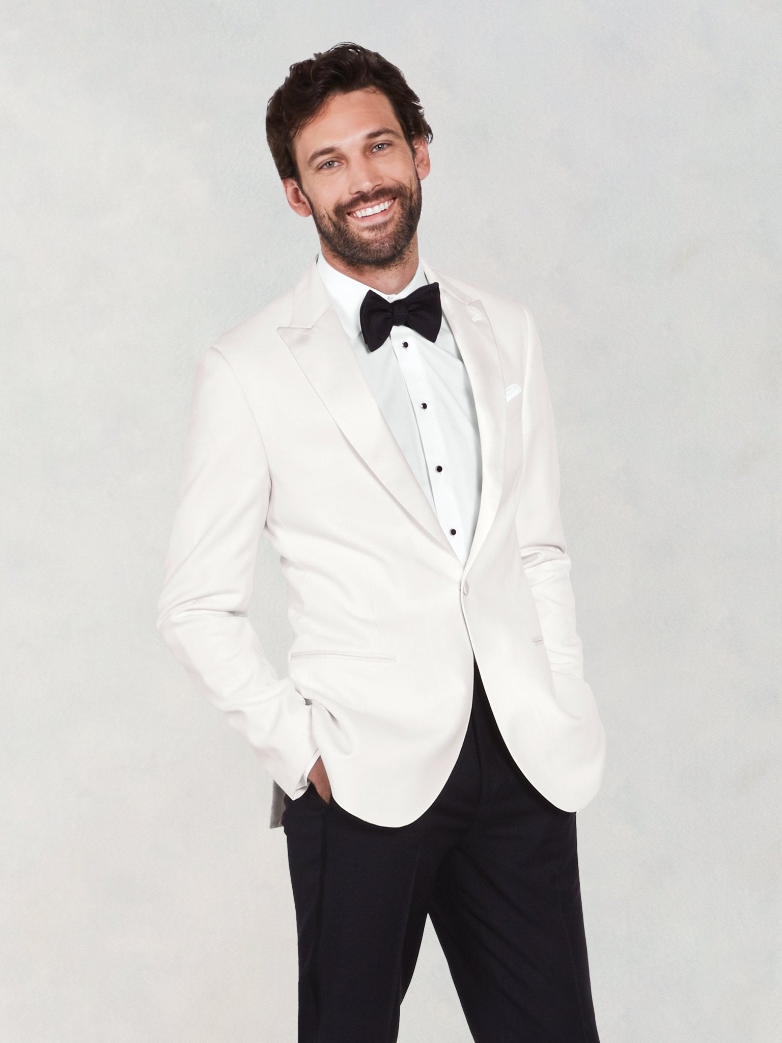 White Dinner Jacket Tuxedo - The Black Tux