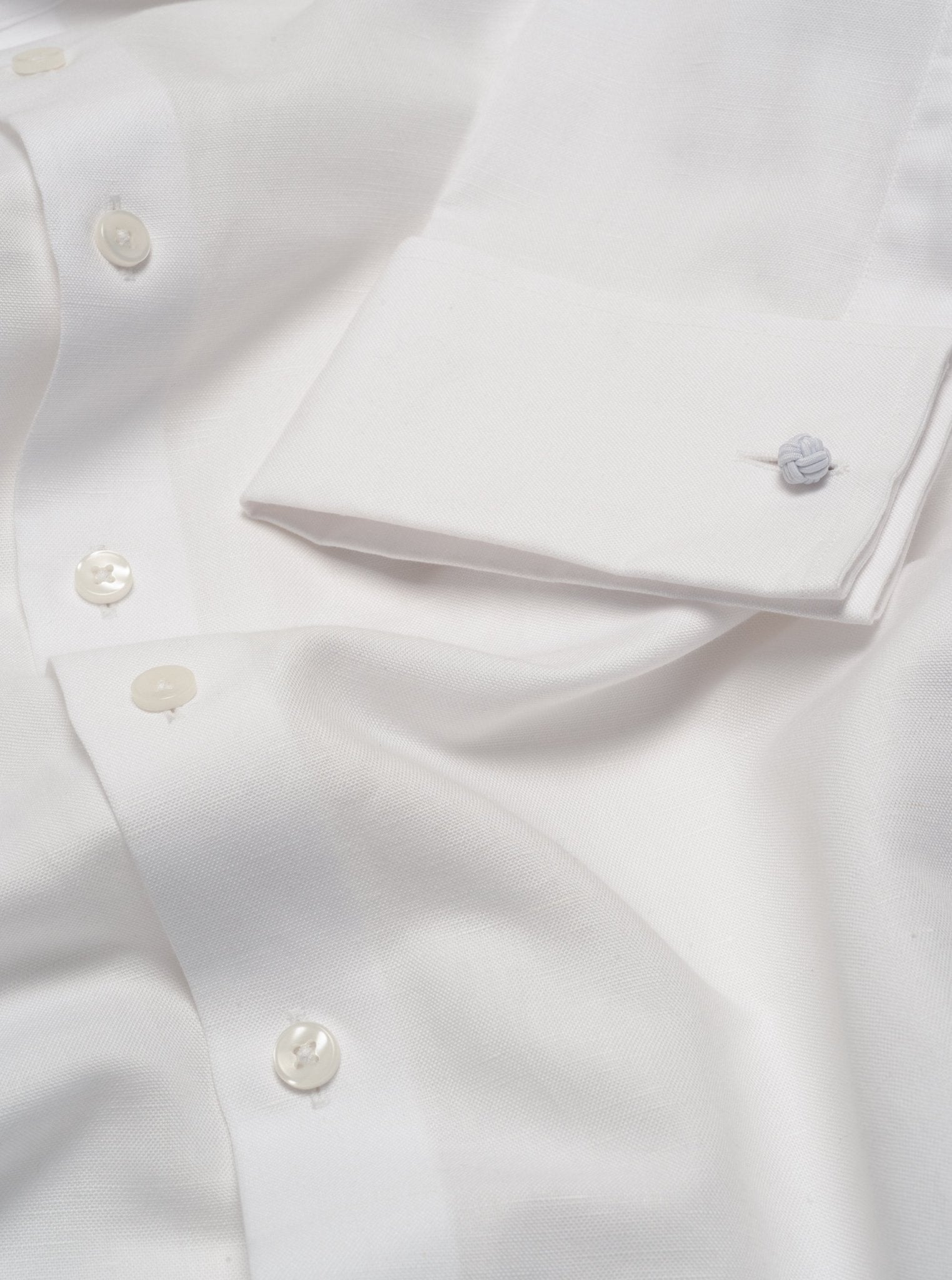 White Linen Dress Shirt - Slim - The Black Tux