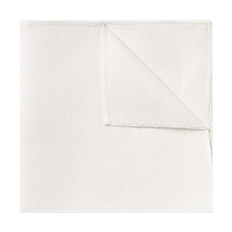 White Linen Pocket Square