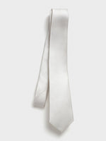 White Silk Necktie - The Black Tux