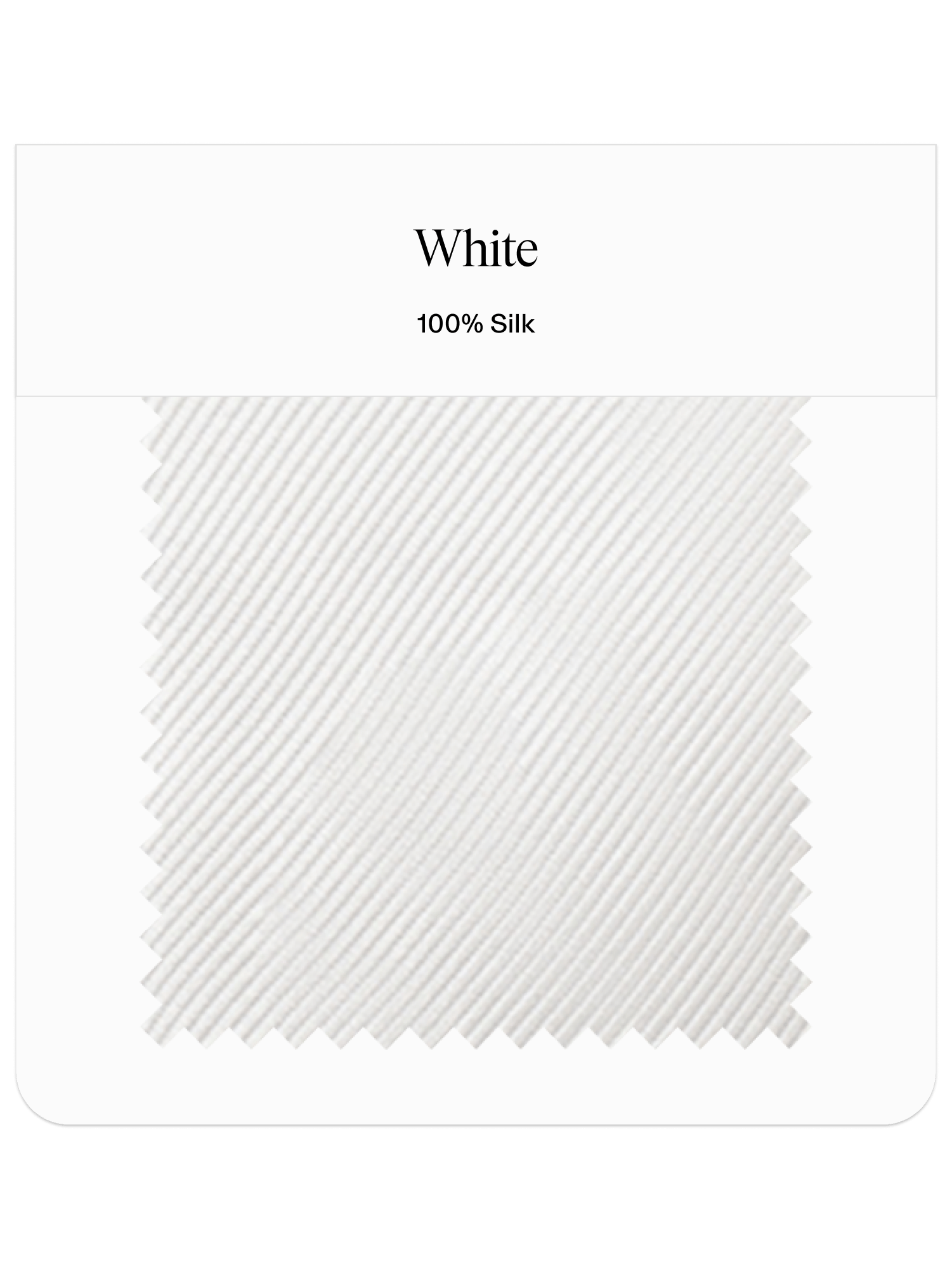 White Silk Neckwear Swatch - The Black Tux