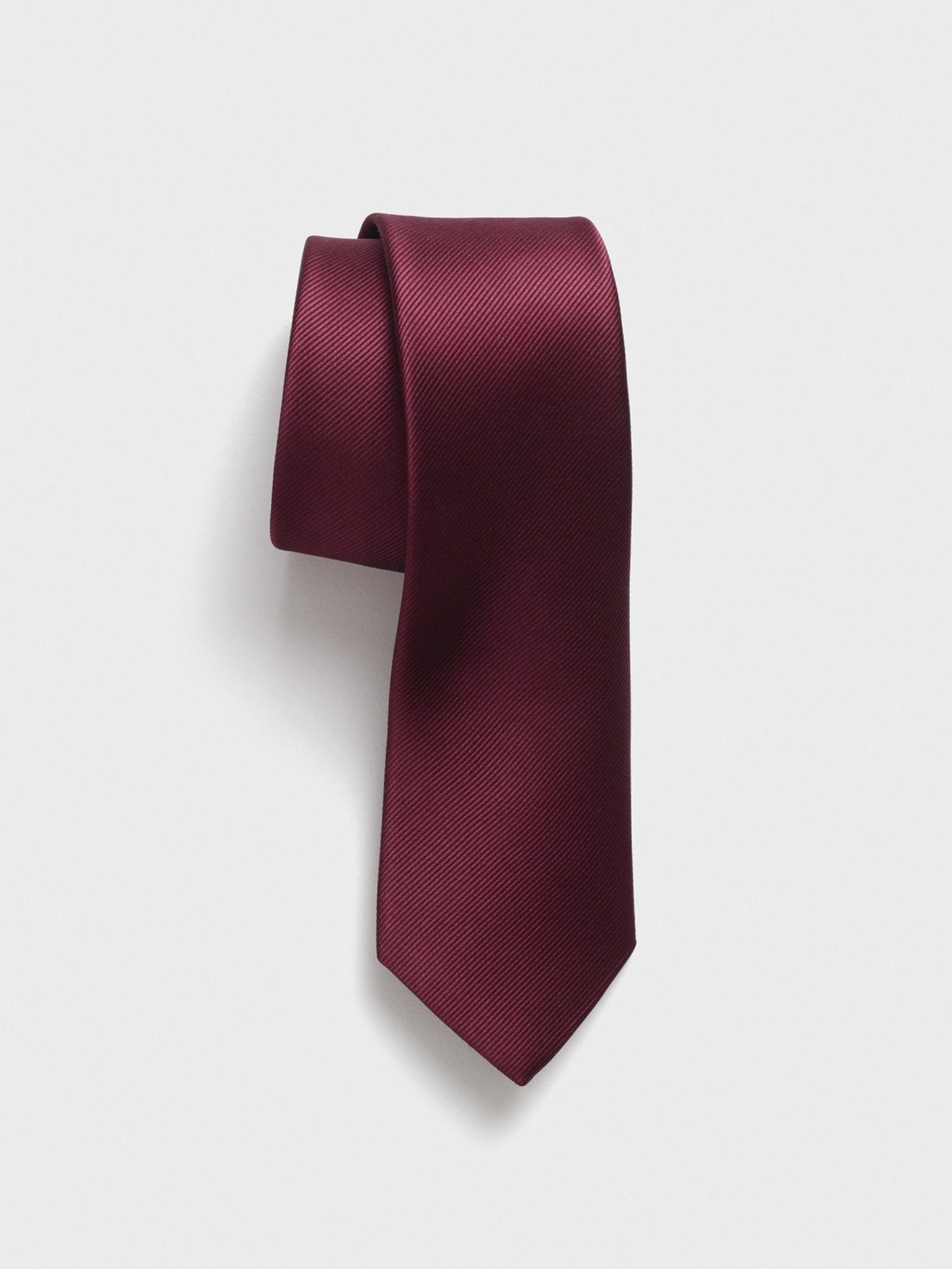 Wine Silk Necktie - The Black Tux