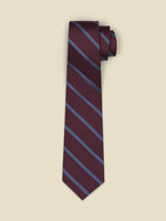 Wine Stripe Necktie - The Black Tux
