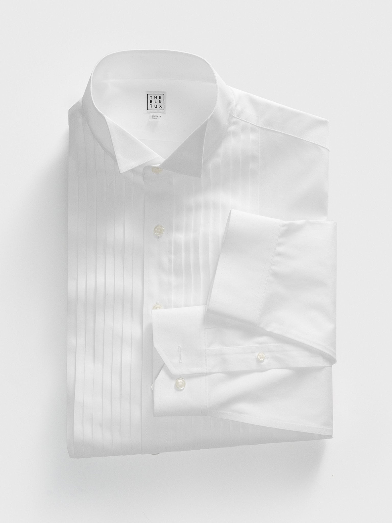 tuxedo dress shirt The Black Tux Wing Tip Tuxedo Shirt-Slim In White | Size: 14