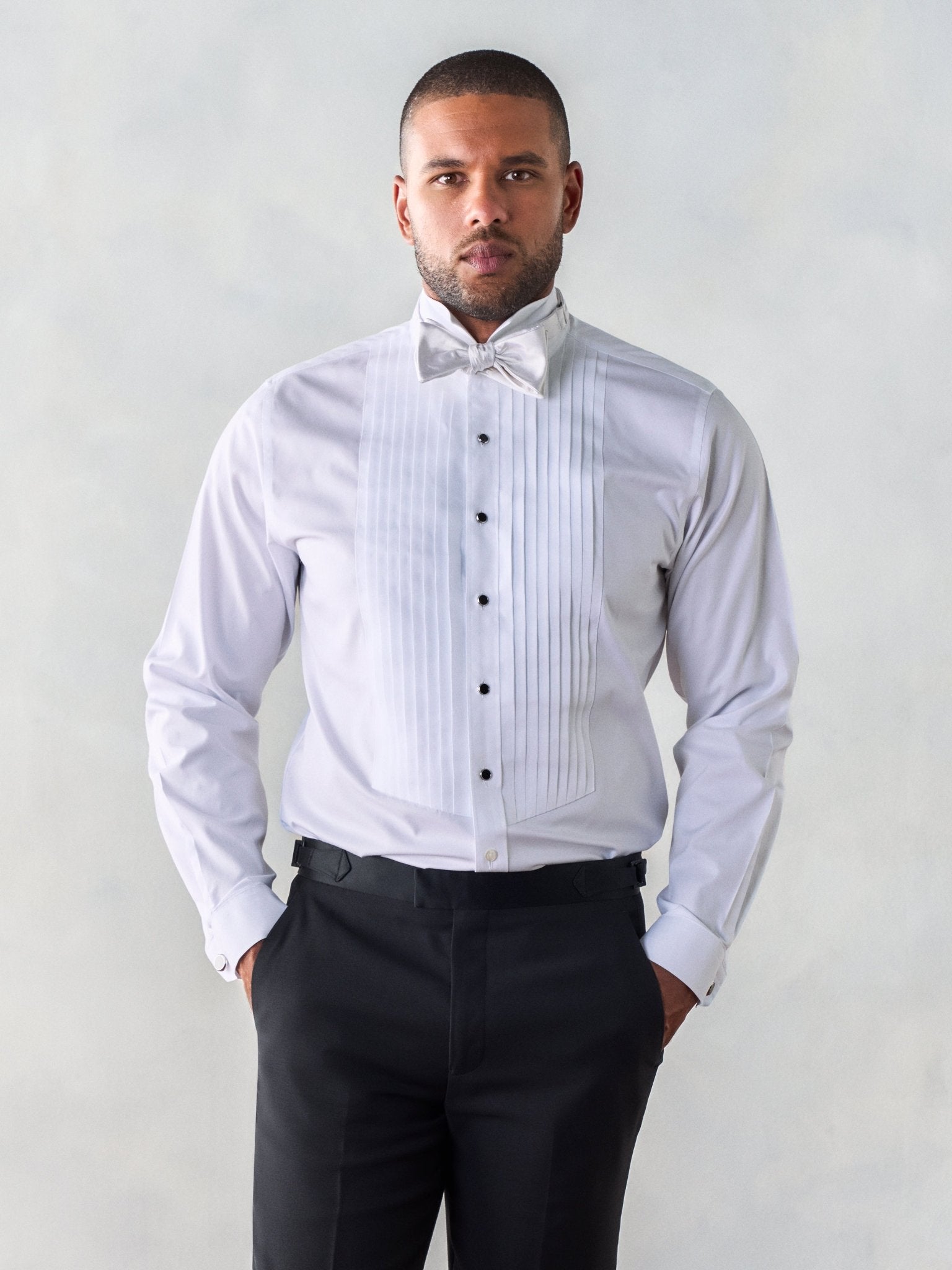 Wing Tip Tuxedo Shirt - Classic - The Black Tux