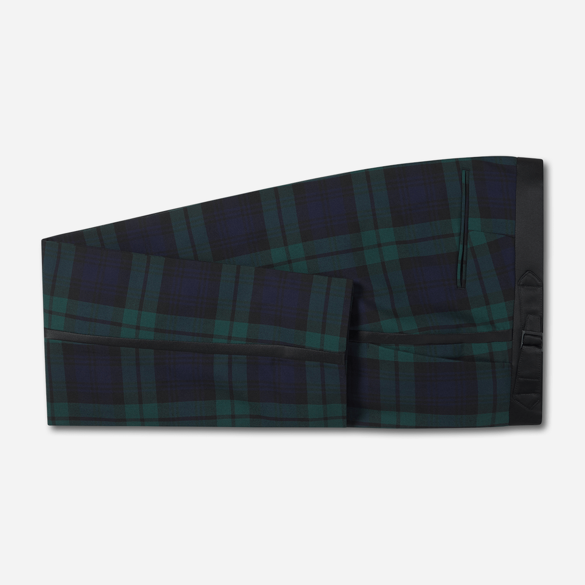 Black Watch Tartan Tuxedo Pants - Classic - The Black Tux