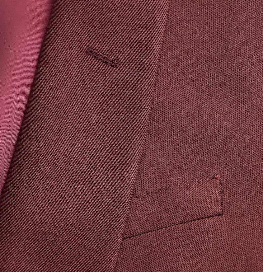 Burgundy Twill Shawl Tuxedo Jacket Home Try - On - The Black Tux