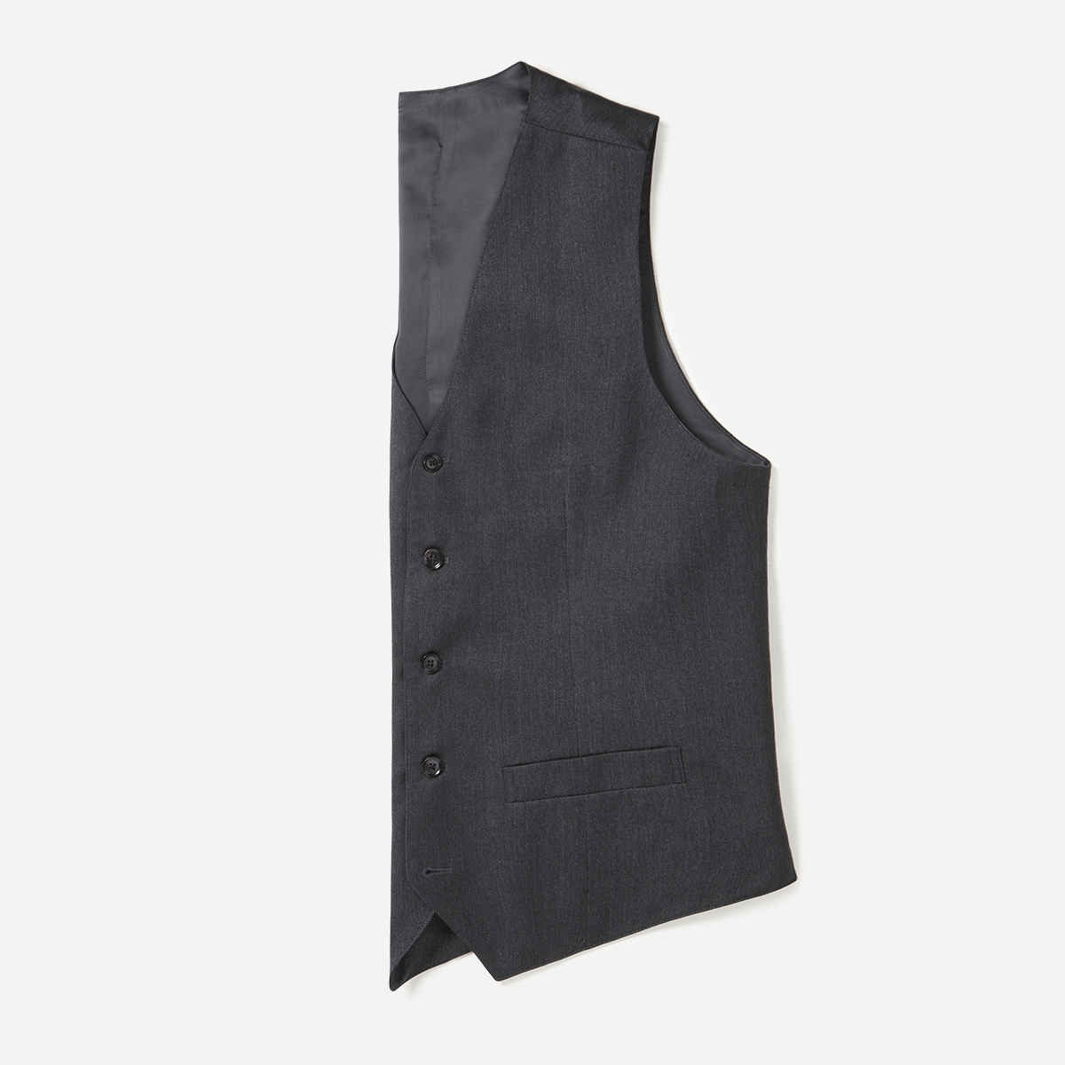 Charcoal Suit Vest Home Try - On - The Black Tux