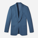 Lake Blue Shawl Tuxedo Jacket Home Try - On - The Black Tux