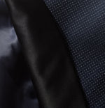 Midnight Pin Dot Tuxedo Jacket Home Try - On - The Black Tux