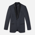 Midnight Pin Dot Tuxedo Jacket Home Try - On - The Black Tux